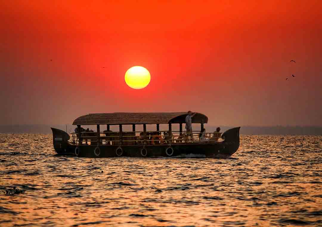 Sunset view over Alleppey backwaters - Must-visit spot in Alleppey