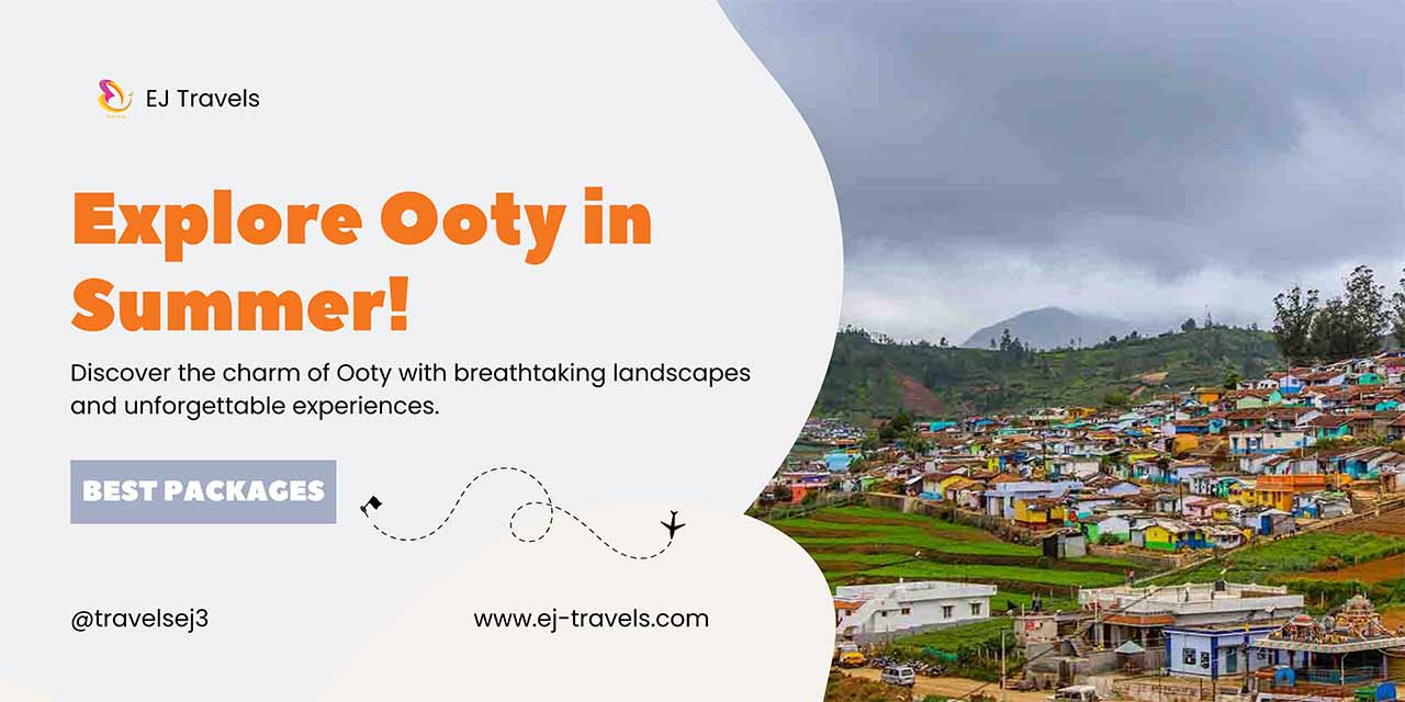 Scenic view of Ooty’s lush green hills, misty valleys, and serene landscapes